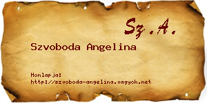 Szvoboda Angelina névjegykártya